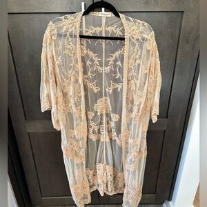 Anna-Kaci Women’s Floral Crotchet Lace Cardigan OneSize